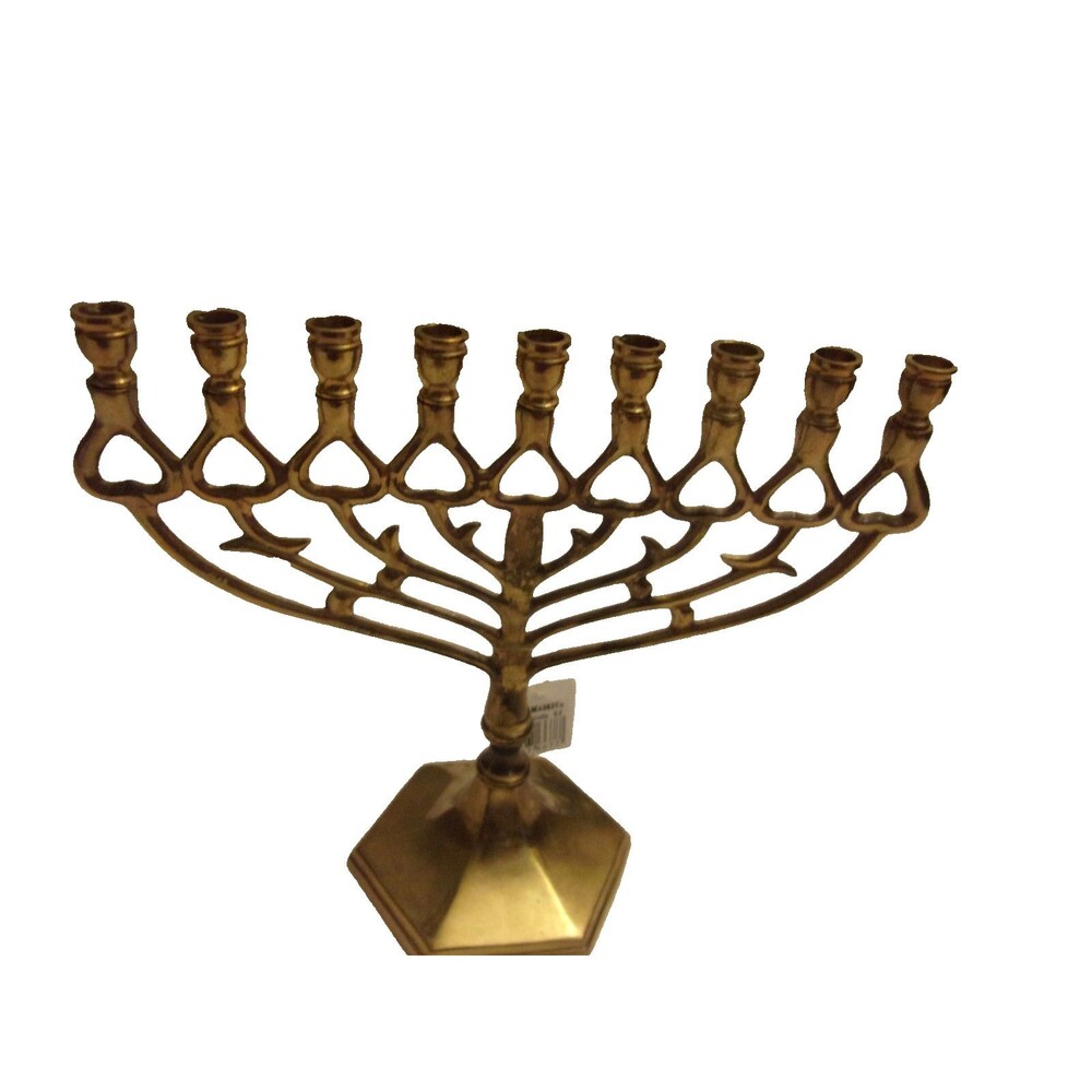 World Market Brass Menorah Hanukkah Chanukah New